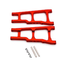 Shineyee "traxxas Slash/stampede/rustler İçin 2'li Takım Kırmızı Alüminyum Arka Süspansiyon Kolları - 3655x Uyumlu"