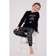Arnetta Erkek Çocuk Uzun Kol Pijama Takımı 3501-2 Siyah