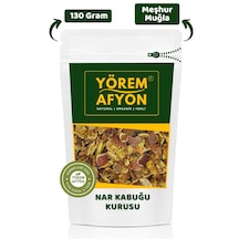 Yörem Afyon Muğla Yöresinden Besin Değerleri Korunarak Kurutulmuş Nar Kabuğu Kurusu Punica Granatum 130gr. 130 G
