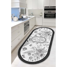 West Home Makinede Yıkanabilir Kaymaz Taban Leke Tutmaz Gri Mutfak Halısı Mutfak Yolluk Ve Balkon Halısı Wh 598 Greym