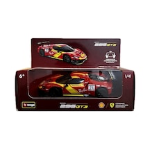 Bburago 1:41 Ferrari 296 Gt3 Uzaktan Kontrol Işıklı Metal Model Araba Diecast Shell X Ferrari