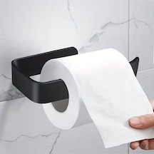 Siyah Yapışkanlı Tuvalet Kağıdı Askılığı Siyah Diğer