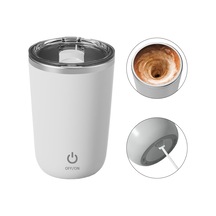 Mufunye Otomatik Karıştırmalı 350ml Şarjlı Paslanmaz Çelik Termos - Ofis/spor Salonu İçin Beyaz