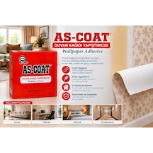 As-coat Duvar Kağıdı Yapıştırıcısı 250 Gr Duvar Kağıdı Tutkalı Selüloz Bazlı