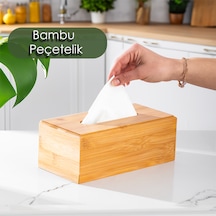 Porsima 0006 Bambu Peçetelik Ahşap Dekoratif Peçetelik