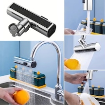 3 Farklı Modlu Çok Amaçlı Musluk Adaptörü Evrensel Musluk Başlığı Şelale Musluk Çok Renkli