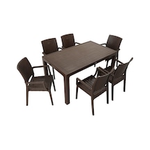 Mandella Elit Rattan 90x150 Elit Koltuk Masa Takımı Kahverengi Diğer