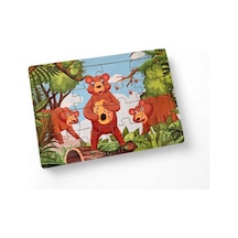 Ayılar Ve Arılar 16 Parça Eğitici Öğretici Ahşap Çocuk Puzzle & Yapboz Bebek Çocuk Oyuncak