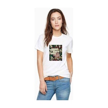 La Case De Papel Grand Theft Baskılı Beyaz Kadın Tshirt