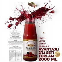 Gilaburu Meyve Pulplu İçecek 2 X 1000 Ml Özel Cam Şişe Katkısız Giritli Metin Efendi