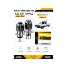 Renault Express 1985-2000 H4 Led Far Ampulü Sarı-beyaz Işık Canbus Mini Lensli 2'li Set
