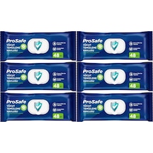 Prosafe Hasta Vücut Temizleme Islak Mendil Havlu 48 Yaprak Xl 6 Lı Set Plastik Kapak 6'lı Set