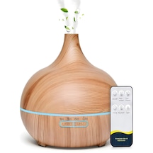 500ml Kumandalı Ahşap Desenli Aroma Difüzör Hava Nemlendirici 7 Renk Led, Rgb Işıklı