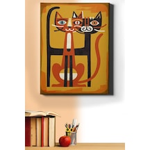 Webstyle Sayılarla Boyama Seti Çerçeveli Kasnaklı Iki Tekir 60x75 Cm