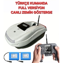 Sazan Yemleme Tekne Ve Botu Türkçe Kumanda Zemin Göstergeli Gps Konumlu Oto Pılot Eve Dunuş Çok Hızlı Dalga Kıranlı