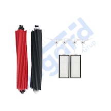 Roborock Q5, Q5+, Q5 Pro,q5 Pro+ Uyumlu 1 Ana Fırça 4 Yan Fırça 2 Filtre Pkt-iasgf0000458