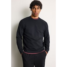 Defacto Standart Fit Bisiklet Yaka Dikiş Detaylı Baskılı Sweatshirt I0568ax26wnbk81 Siyah-bk81