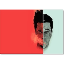 Cakasepetim Fight Club Jack Ve Tyler Tek Yüzler Ahşap Mdf Tablo