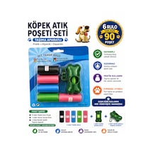 Köpek Dışkı Poşeti 6 Rulo + Taşıma Aparatı Hediyeli 90 Poşet - 6 Rulo