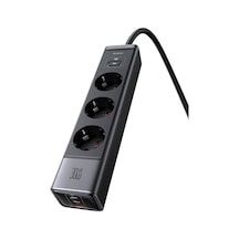 Ch-0620 6 In 1 Gan 30w Fast Chrger 2c1a Eu Plug, Siyah Çok Renkli