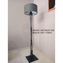 Ahşap Modern Lambader Antrasit Gri Gri
