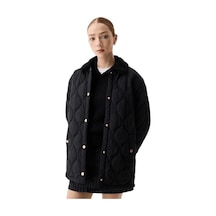 Hunter Witton Quilted Shacket 6000 Siyah