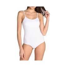 Tutku 148 Beyaz Ip Askılı Çıtçıtlı Body