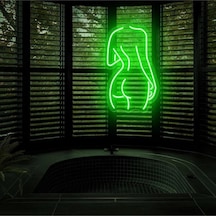Kadın Figürlü Neon Tabela Yeşil
