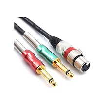 XLR Dişi 2x6.3 MM Mono Erkek Kablo 2 M
