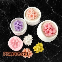 Pk1002671 - Silikon Kalıp Mum Kalıbı Plumeria Çiçek Buketi Renksiz