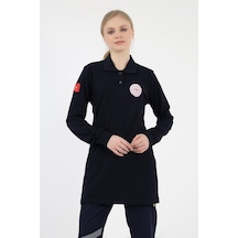 112 Yakalı Tshirt Tunik - Lacivert-7176 Lacivert