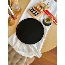 Siyah Ahşap Supla Amerikan Servisi Ve Bardak Altlığı 2'li Takım Siyah