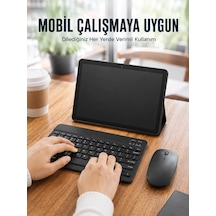 Mey İthalat Bluetooth Klavyeli Android Tablet Seti Sım Kart Destekli Kablosuz Mouse Ve Mobil Çalışma Deneyimi