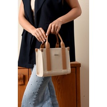 Just Polo Omuz Ve Çapraz Askılı Çanta 19x23 Cm Günlük Spor Kullanım Şık Mini Çanta Kremtaba