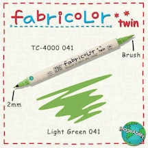 Zig Fabricolor Twin Çift Uçlu Kumaş Boyama Kalemi Lıght Green 7695425407597