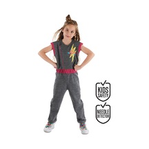 Denokids Mushi Girl Gang Kız Çocuk Salopet Çok Renkli