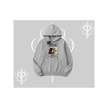About Blank Tarzsokak Wanted Temalı Kedi Baskılı Kapşonlu Sweatshirt, Gri, S Acı Kahverengi