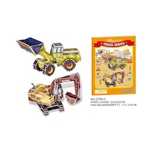 Excavator İş Makinesi 66 Parça 3d Puzzle - Truck Serisi Magic Puz