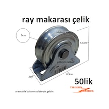 Ray Makarası 50 Lik Çelik Makara Sürgü Makarası Demir Kapı Tekeri