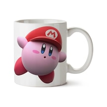 Kirby-png-picture Mario İki Tarafı Baskılı Kupa Bardak Çok Renkli