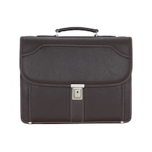 Case Club Notebook Laptop Evrak Çantası 15.6'inç 5 Bölmeli Su Geçirmez Omuz Askılı Kahverengi