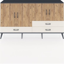 Arges Konsol 5 Raflı 3 Çekmeceli 4 Kapaklı 176x30x99 Antrasit-çam Antrasit-çam/aytaşı