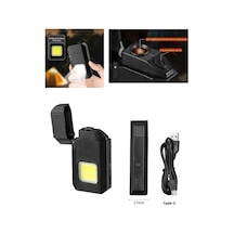El Feneri Çakmaklı Cep Feneri Usb Şarjlı Küçük Fener Güçlü Işık Gs-4000ç