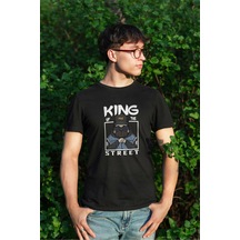 Unisex King Of The Street T-shirt Siyah