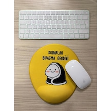 Dobarlan Bıragma Gendini Baskılı Bilek Destekli Oval Mouse Pad Sarı