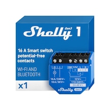 Shelly 1 Gen3 / Wlan Akıllı Şalter Rölesi, Kuru Kontaklı, Işık Şalteri, Ev Otomasyonu, Alexa Ve Google Home İle