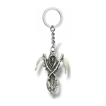 Ölüm Meleği Anahtarlık Gotik Ve Ruhani Sembol Taşıyan Metal Tasarım