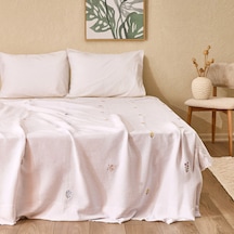 Soft Lavena Çift Kişilik Pike - Beyaz / Renkli - 220x240 Cm