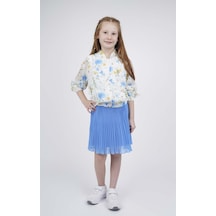 Kız Çocuk Pilili Kloş Etek Bk22yk9528 001
