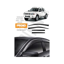 Nissan Navara 2001-2004 Kromlu Cam Rüzgarlığı 4'lü Set A+ Plus